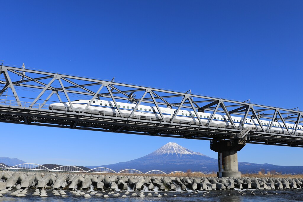 富士山を背に・・