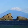 牛着岩と富士