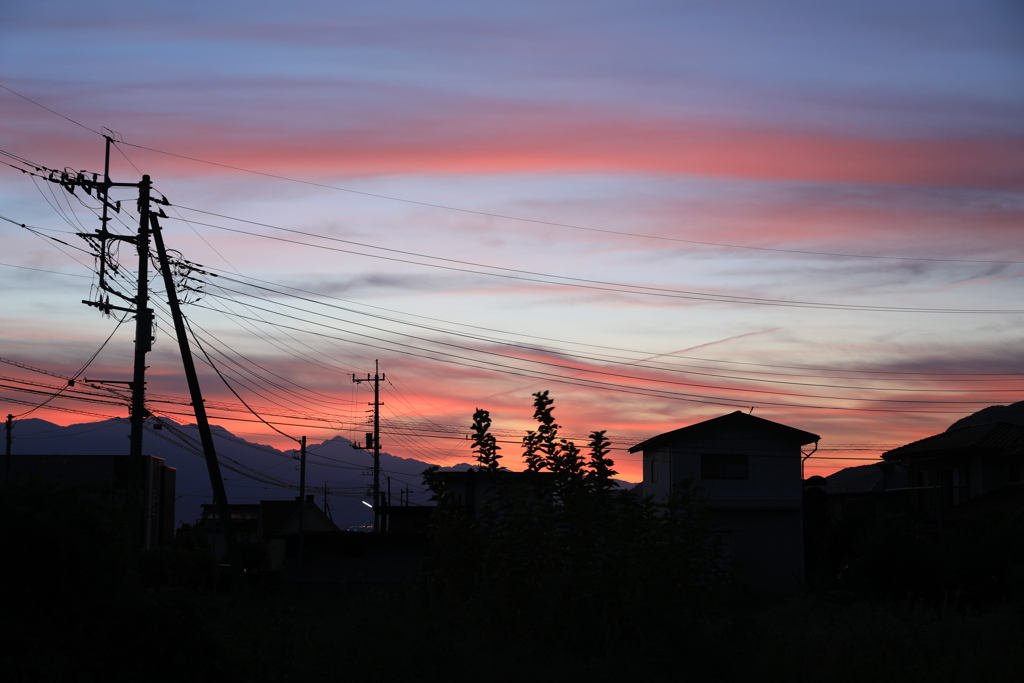 今日・今の夕焼け