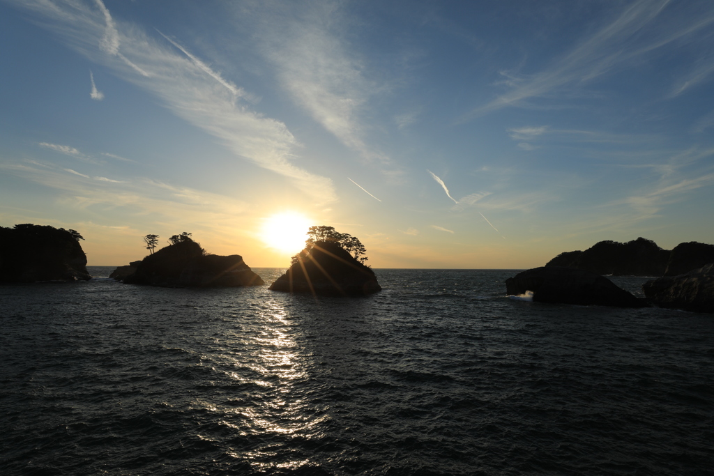 堂ヶ島に日は沈む