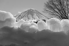 氷柱と富士