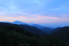 八ヶ岳高原大橋より富士の朝焼け