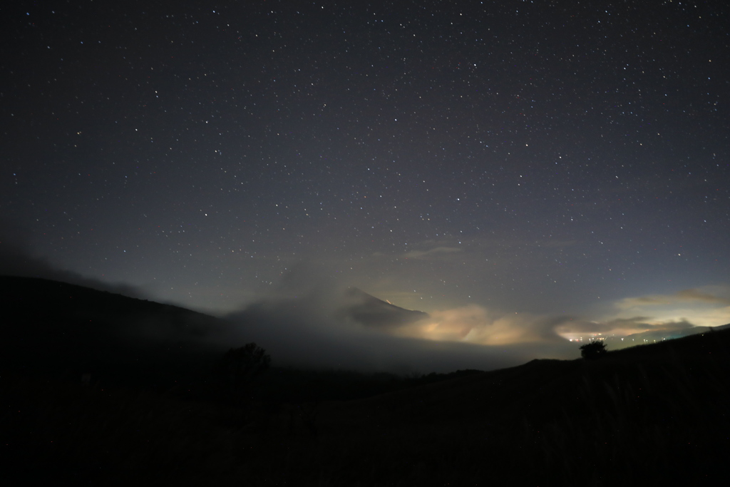 富士の夜空