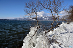 しぶき氷と磐梯山