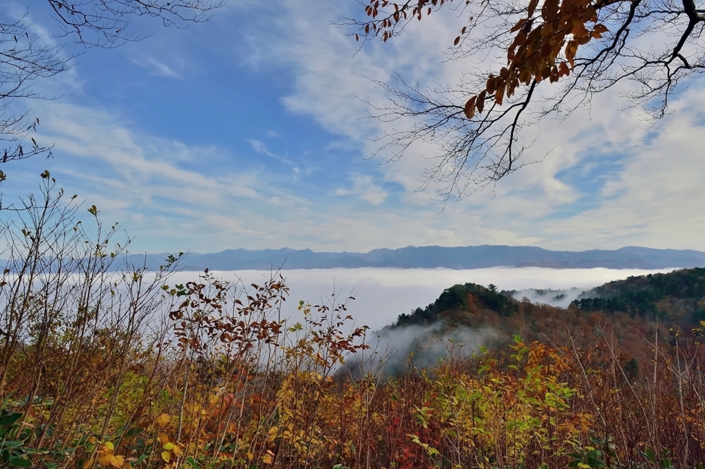 朝日連峰に掛かる雲海