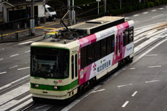 2015/09/05/路面を走る都電8500系(ラッピング車)　飛鳥山付近にて