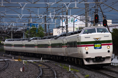 2015/07/18/M52編成グレードアップあずさ あずさ71号 山梨市駅にて