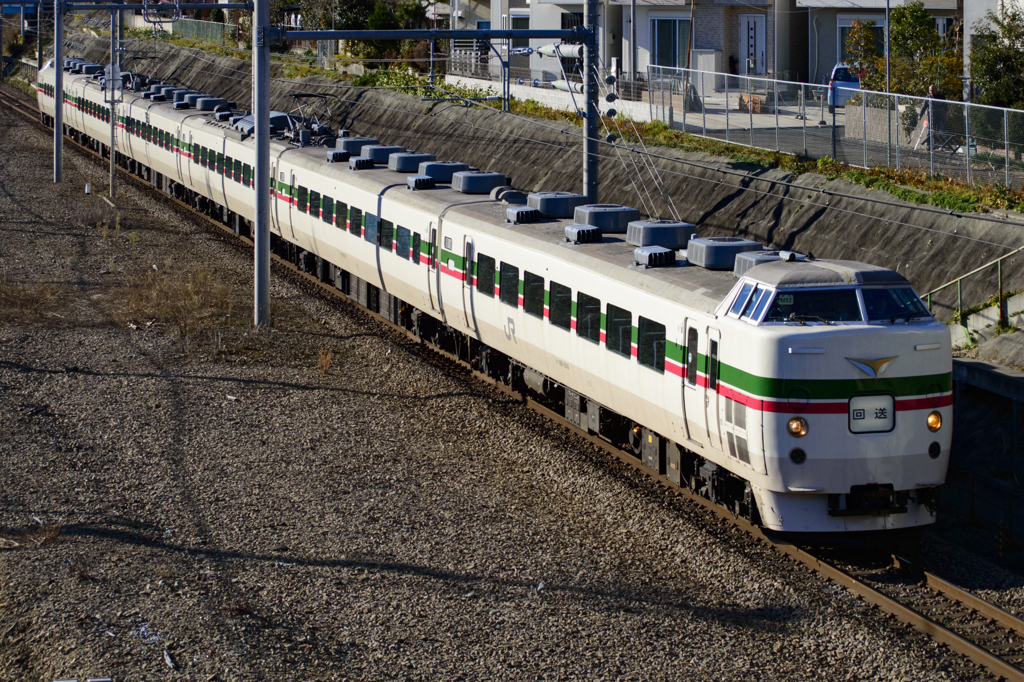 2015/12/29/189系M52編成 あずさ85号(送り込み) 戸倉陸橋にて