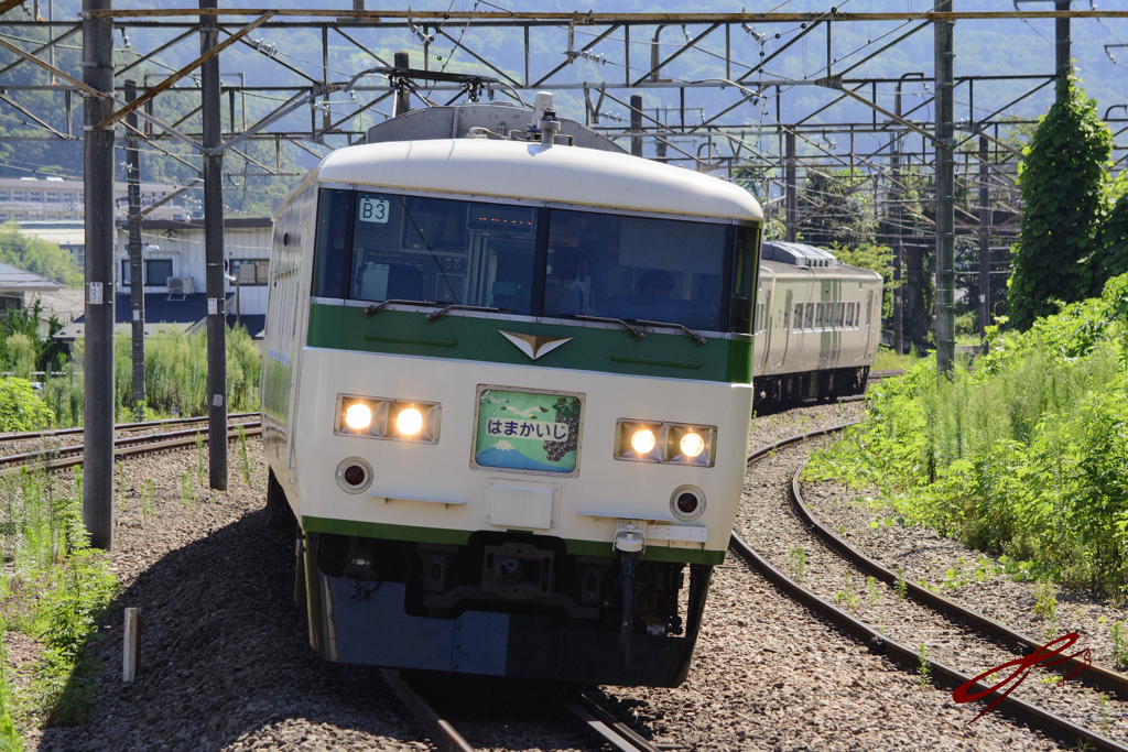 2016/07/30/B3編成によるはまかいじ号 猿橋駅にて