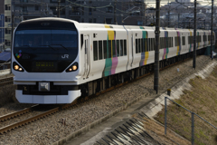 2016/12/29/E257系 かいじ103号 小名路踏切にて