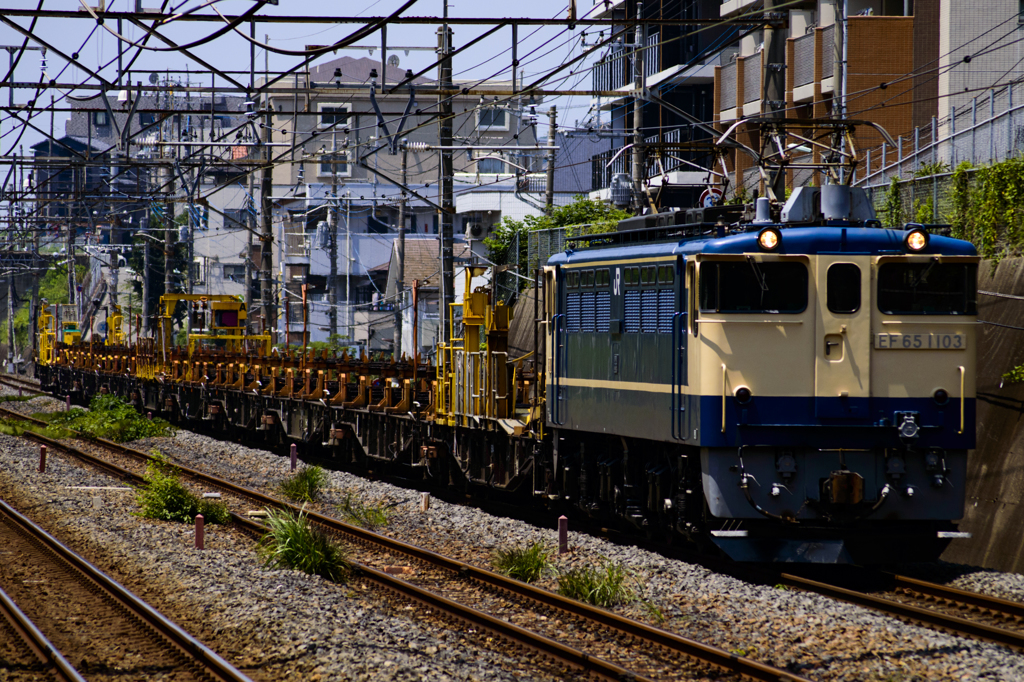 2015/07/11/武蔵野線EF65-1103 蘇我工臨 東浦和駅にて