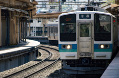 2015/05/02/211系信州色 山梨市駅にて