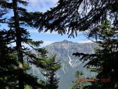 西穂高　登山中