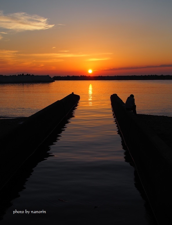 夕陽とおにいさん。