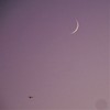 moon and airplane