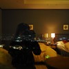 1泊だけの旅　部屋からの夜景