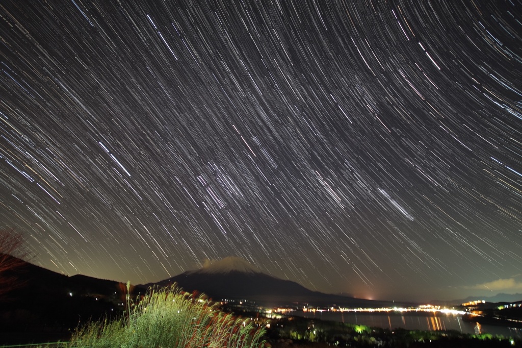 山中湖星軌跡