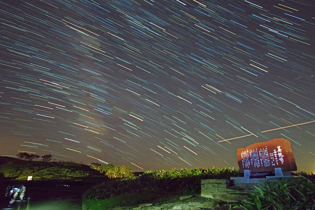 美幌峠天の川星軌跡