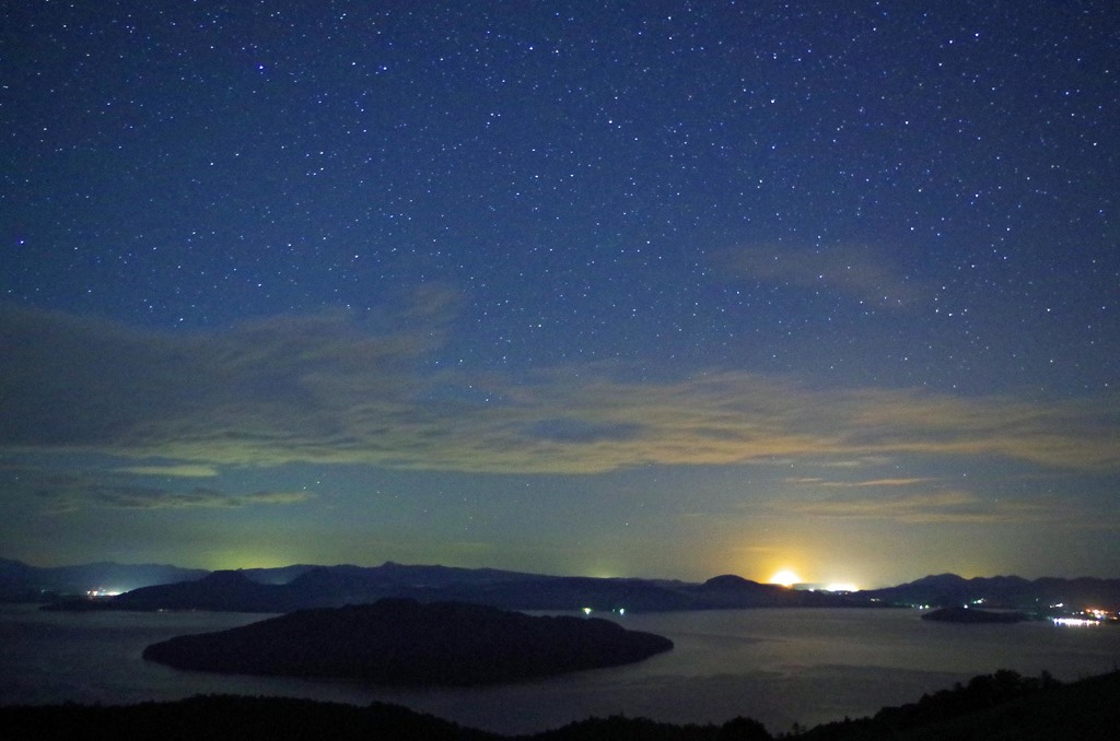 屈斜路湖星空