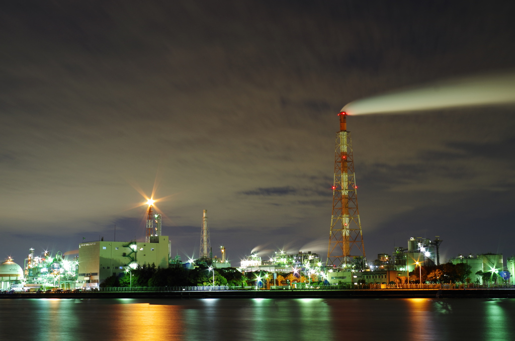 工場夜景②【四日市コンビナート・霞】