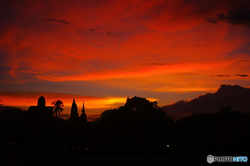 タイの夕空