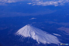 機内から見た富士山