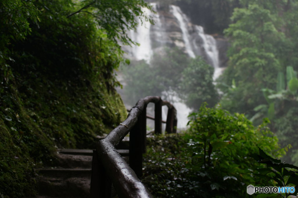 a path to waterfall
