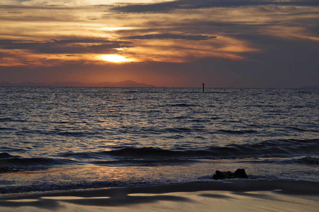 江口浜夕景