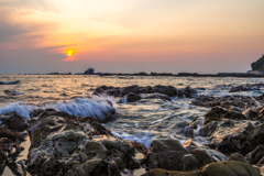 牛ノ浜夕景