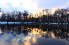 鳥沼公園の夕暮れ