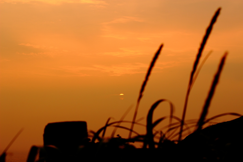 襟裳岬の夕陽