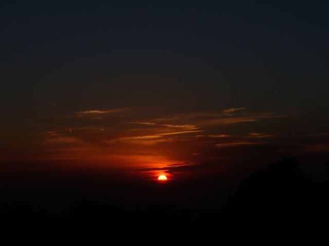 鈴鹿の夕陽。