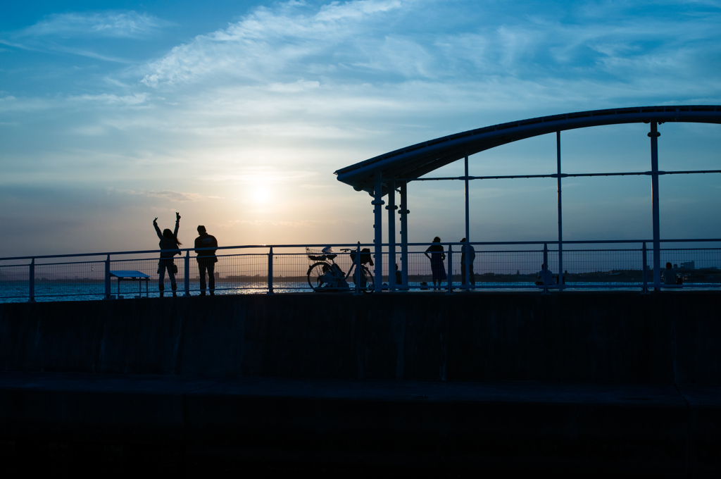 片瀬の夕日