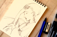 2025・05・13 Tue, 夢二を模写。