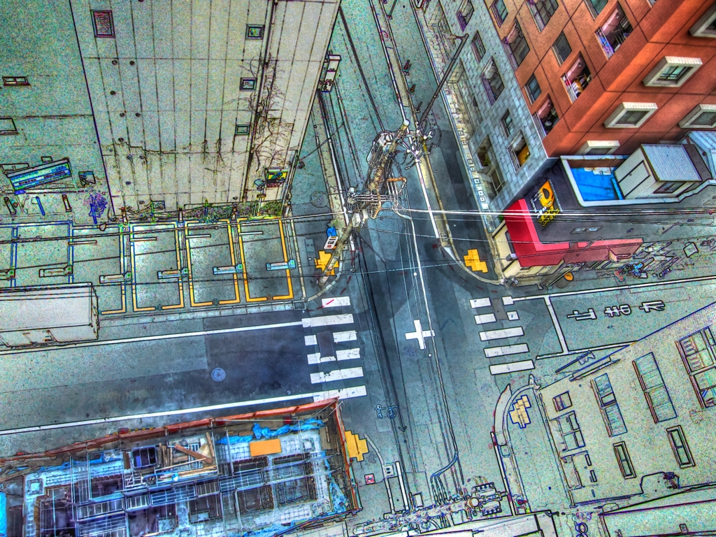 Crossroad From Above