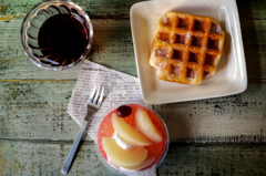 3月17日 …ワッフルにフルーツ (食過)