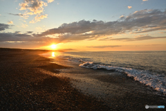 夕暮れ海岸