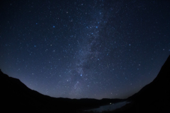天の川と流れ星