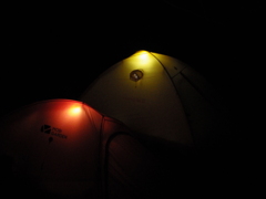 テントの灯り