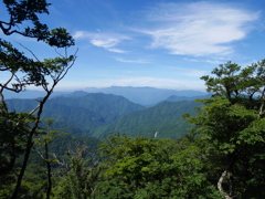 明神岳から台高の山並み