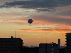 夕暮れの気球フライト