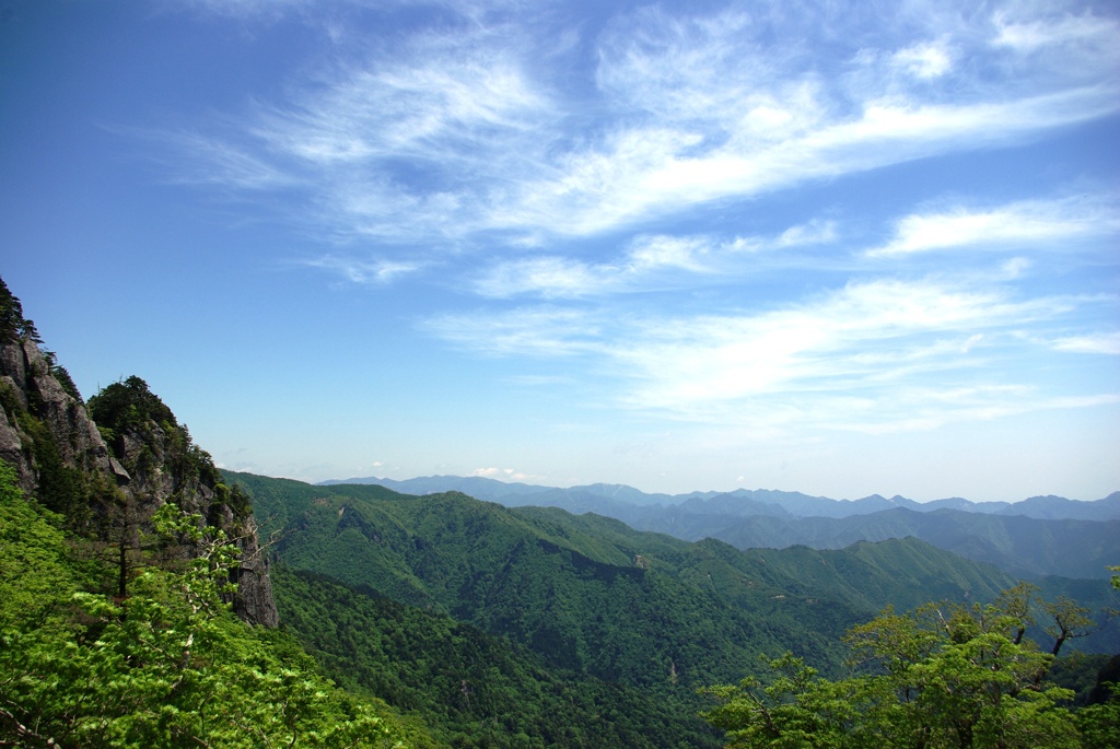 紀伊山地の山並み