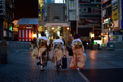 3人の成人　in　道頓堀
