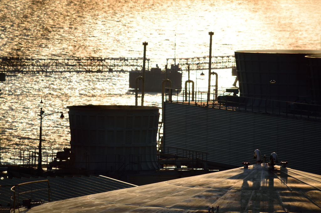 製油所夕景