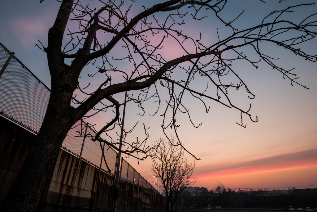 鐵の街の夕暮れ