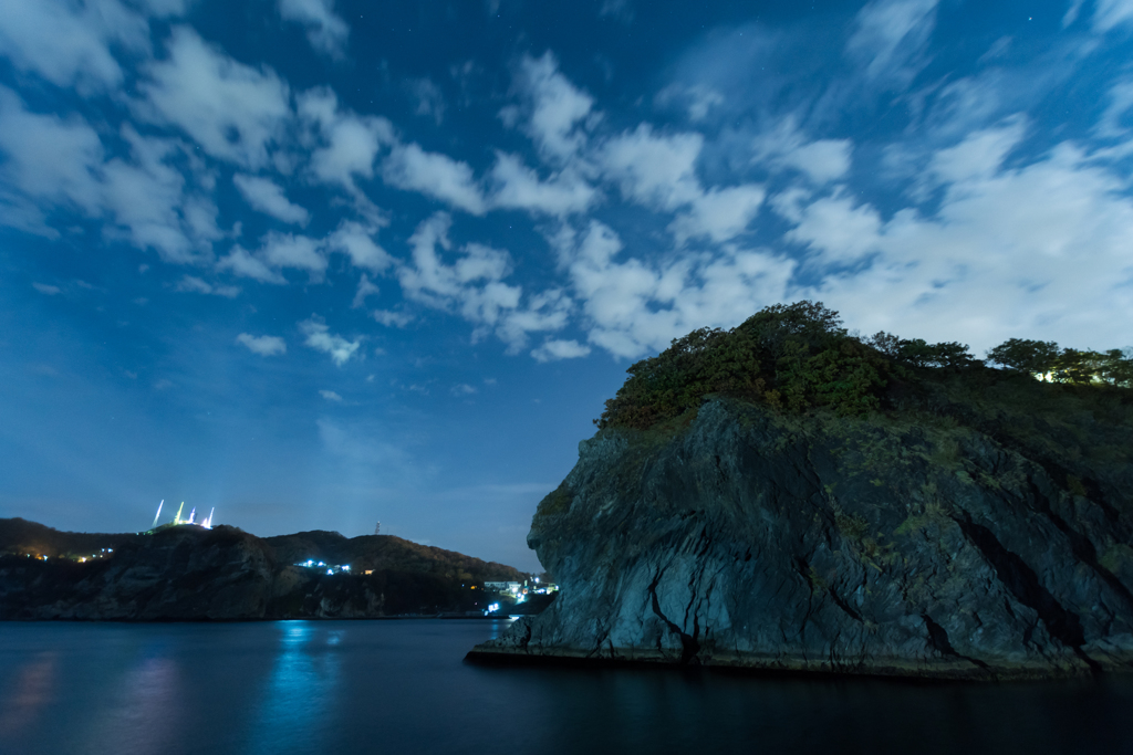 測量山夜景