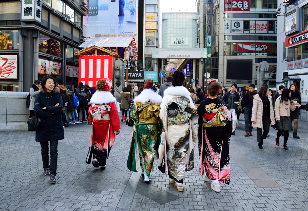 ４人の成人　in　道頓堀　１