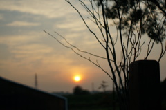 今日の夕日（2015/10/24)