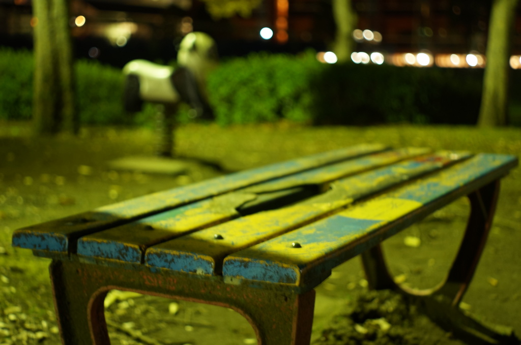 夜の公園はちょっと怪しげ・・・