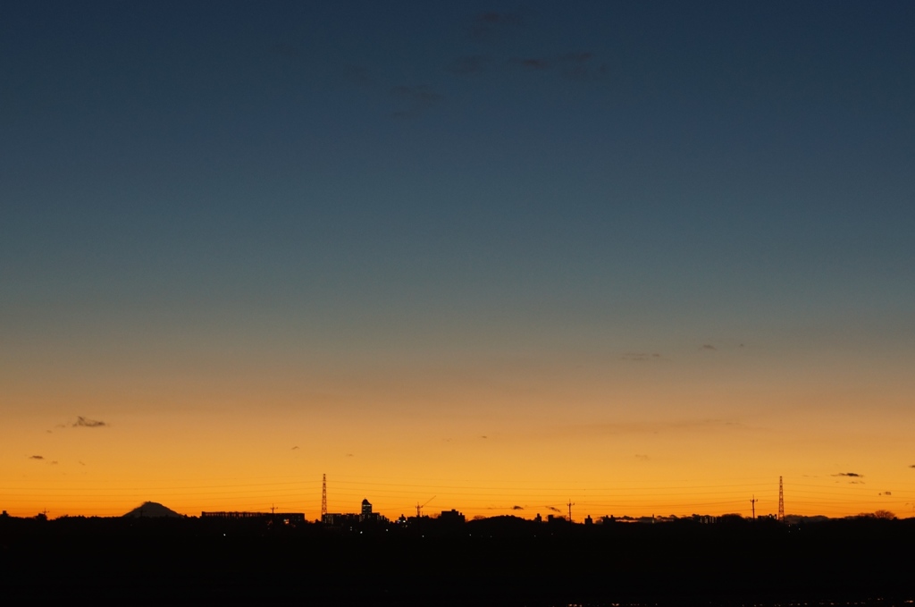 今日の夕日（2016/1/18)